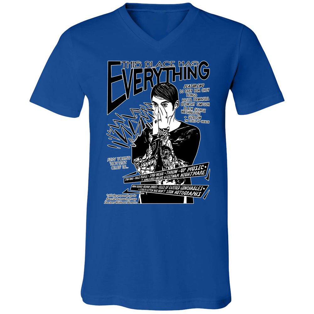 Unisex V-Neck T-Shirt - Z6T49YAR - True Royal - 4