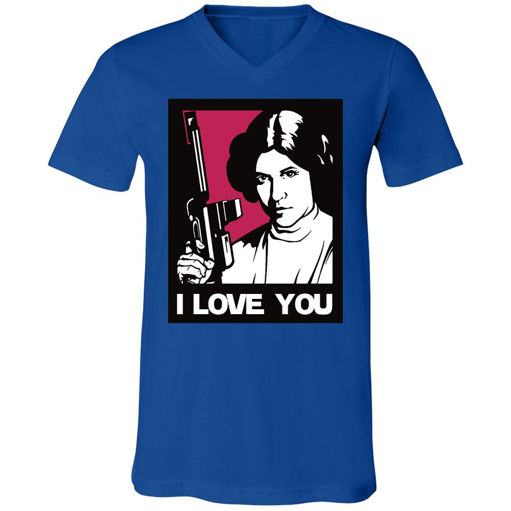 Unisex V-Neck T-Shirt - USLZ2UDJ - True Royal - 4