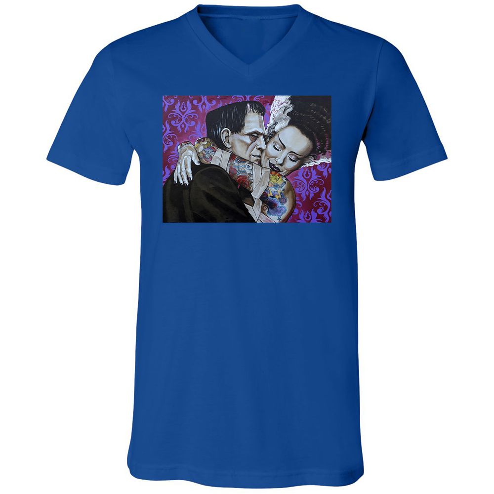 Unisex V-Neck T-Shirt - RCQC123J - True Royal - 4