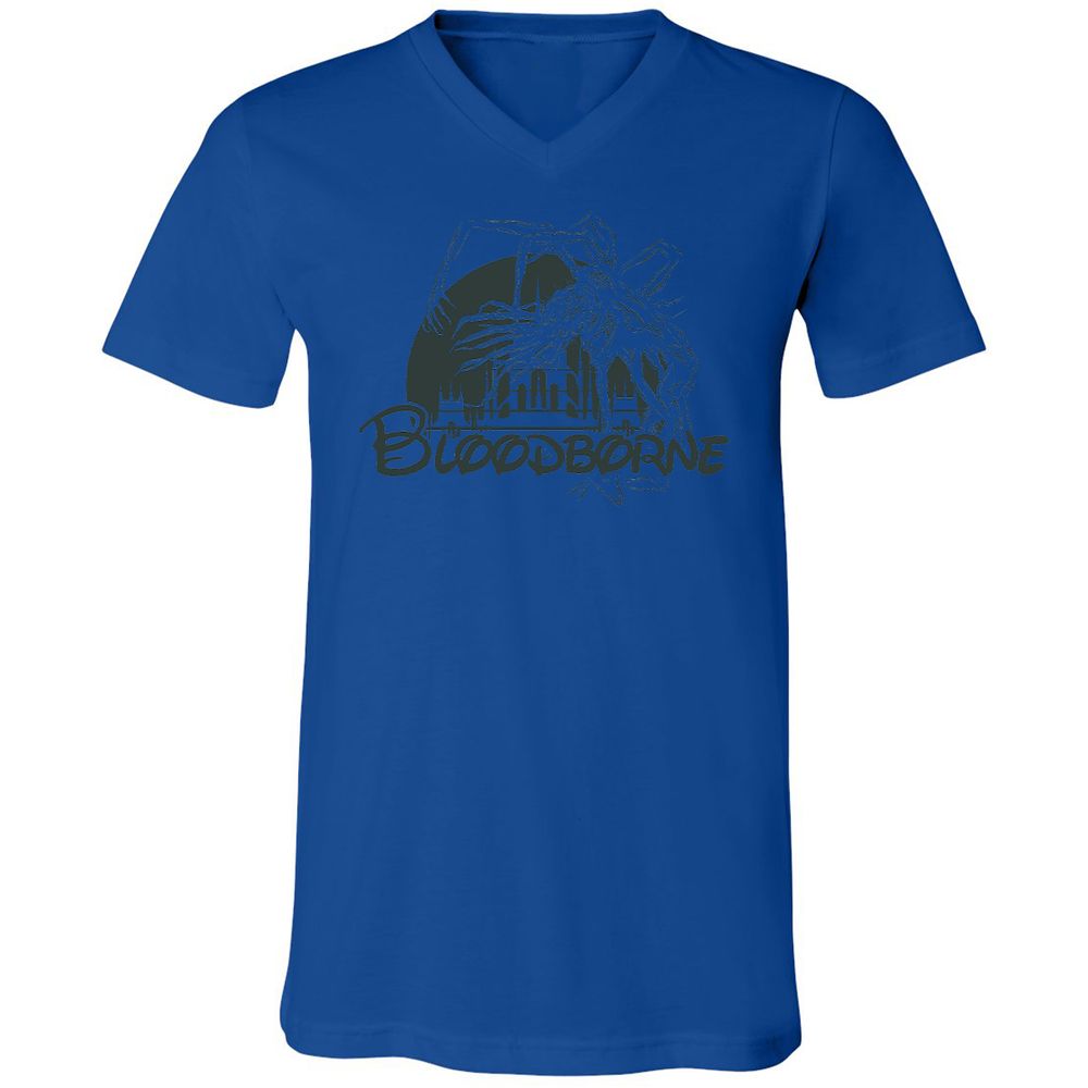Unisex V-Neck T-Shirt - W3LCRZUH - True Royal - 4