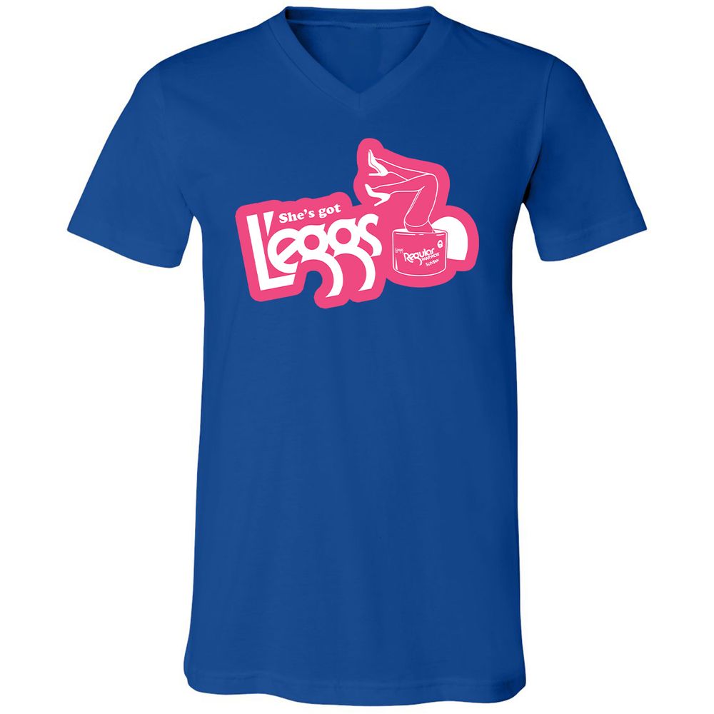 Unisex V-Neck T-Shirt - 6LR8ZKR5 - True Royal - 4
