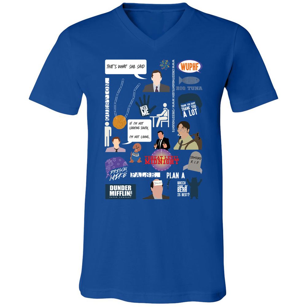 Unisex V-Neck T-Shirt - 5J31261M - True Royal - 4