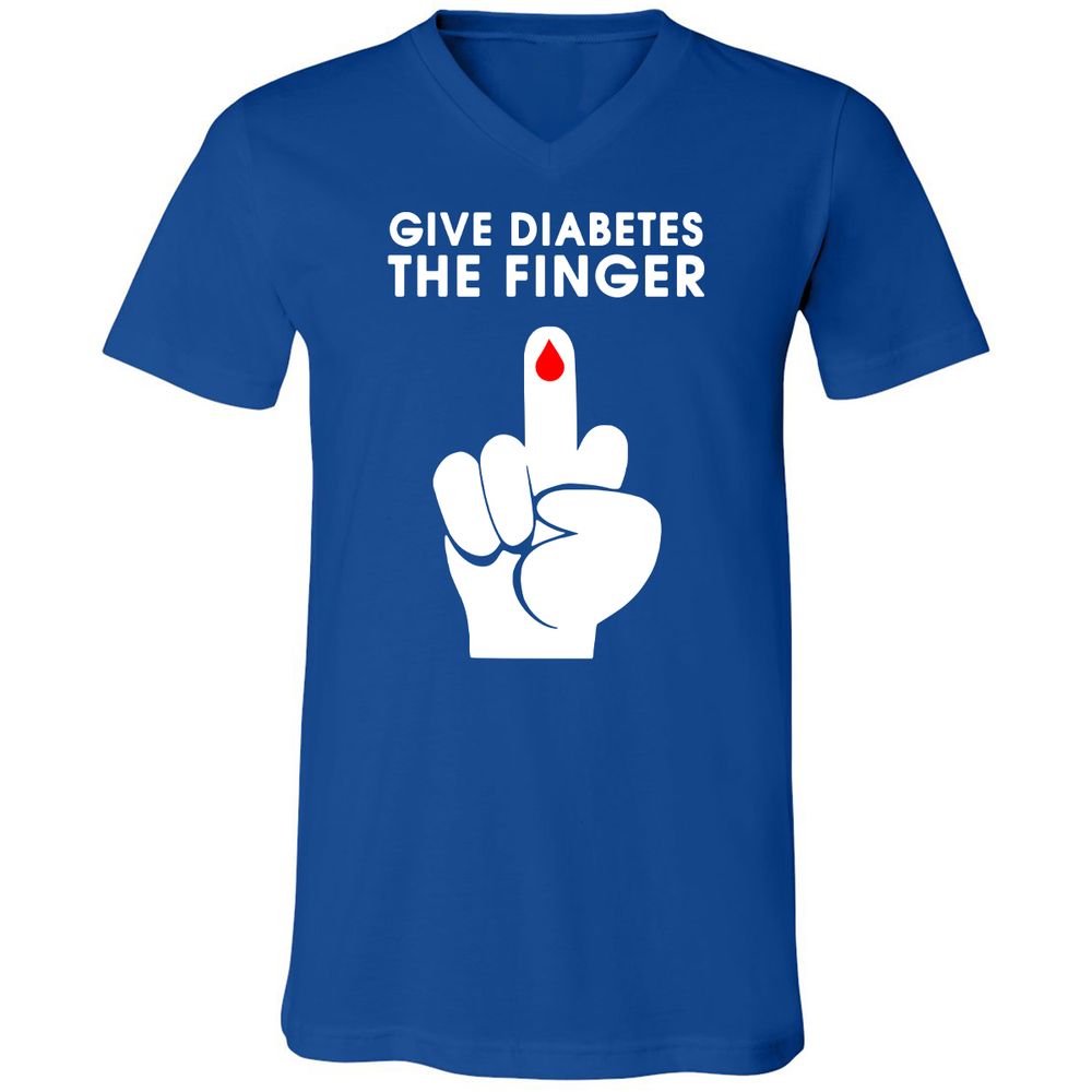 Unisex V-Neck T-Shirt - 1ZH6LUR8 - True Royal - 4