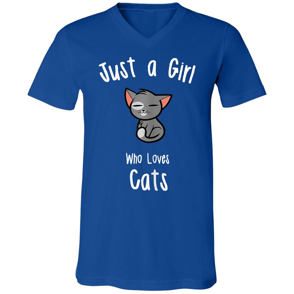 Unisex V-Neck T-Shirt - 7RWTCV67 - True Royal - 4