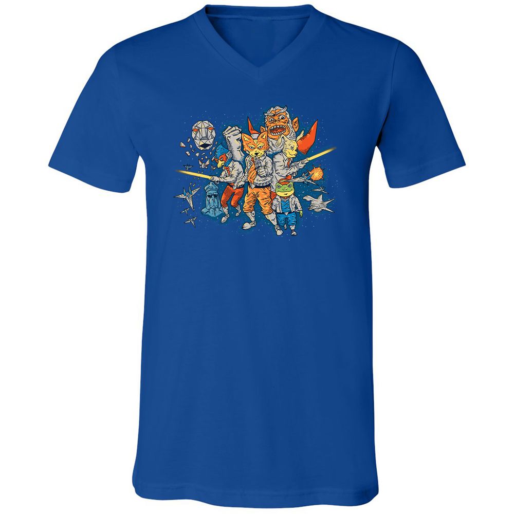 Unisex V-Neck T-Shirt - WGW224UY - True Royal - 4