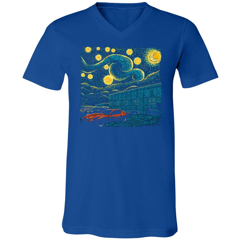 Unisex V-Neck T-Shirt - DWJ2SALT - True Royal - 4