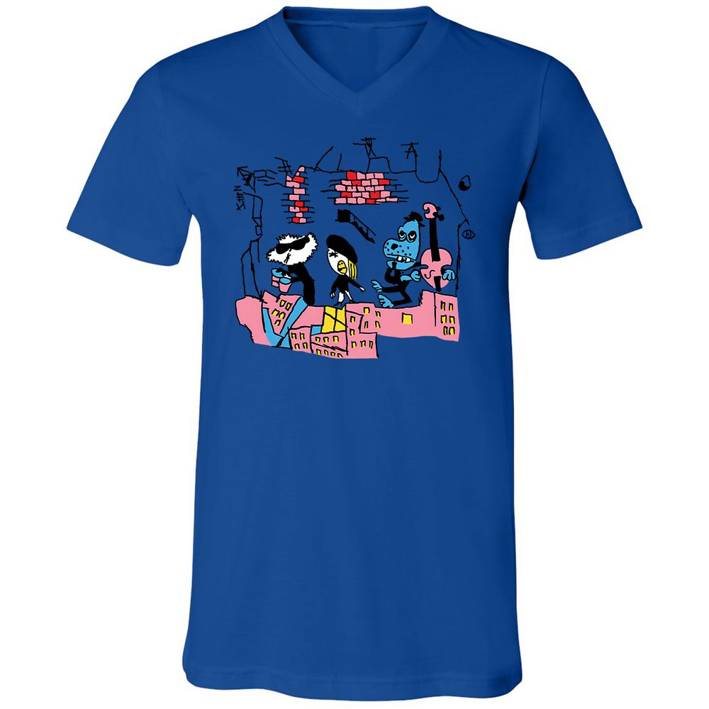 Unisex V-Neck T-Shirt - 33CYGVP8 - True Royal - 4