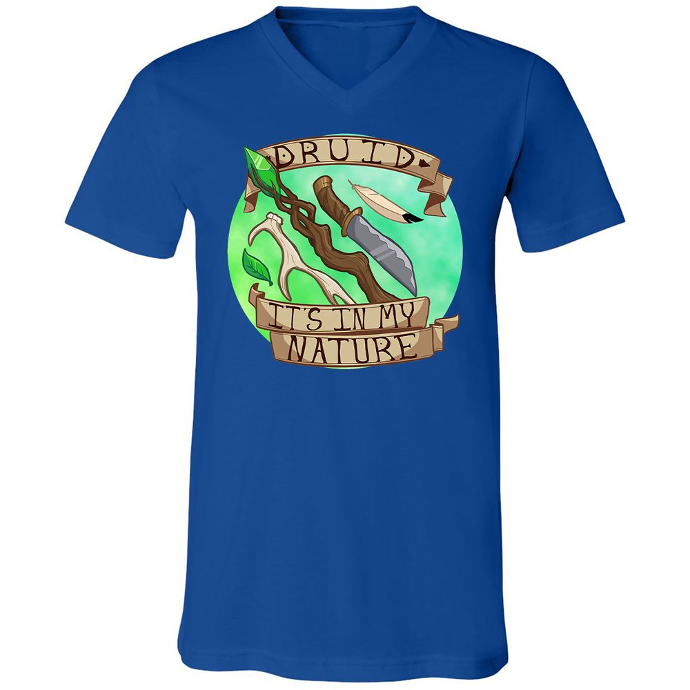 Unisex V-Neck T-Shirt - FEFQDBG5 - True Royal - 4