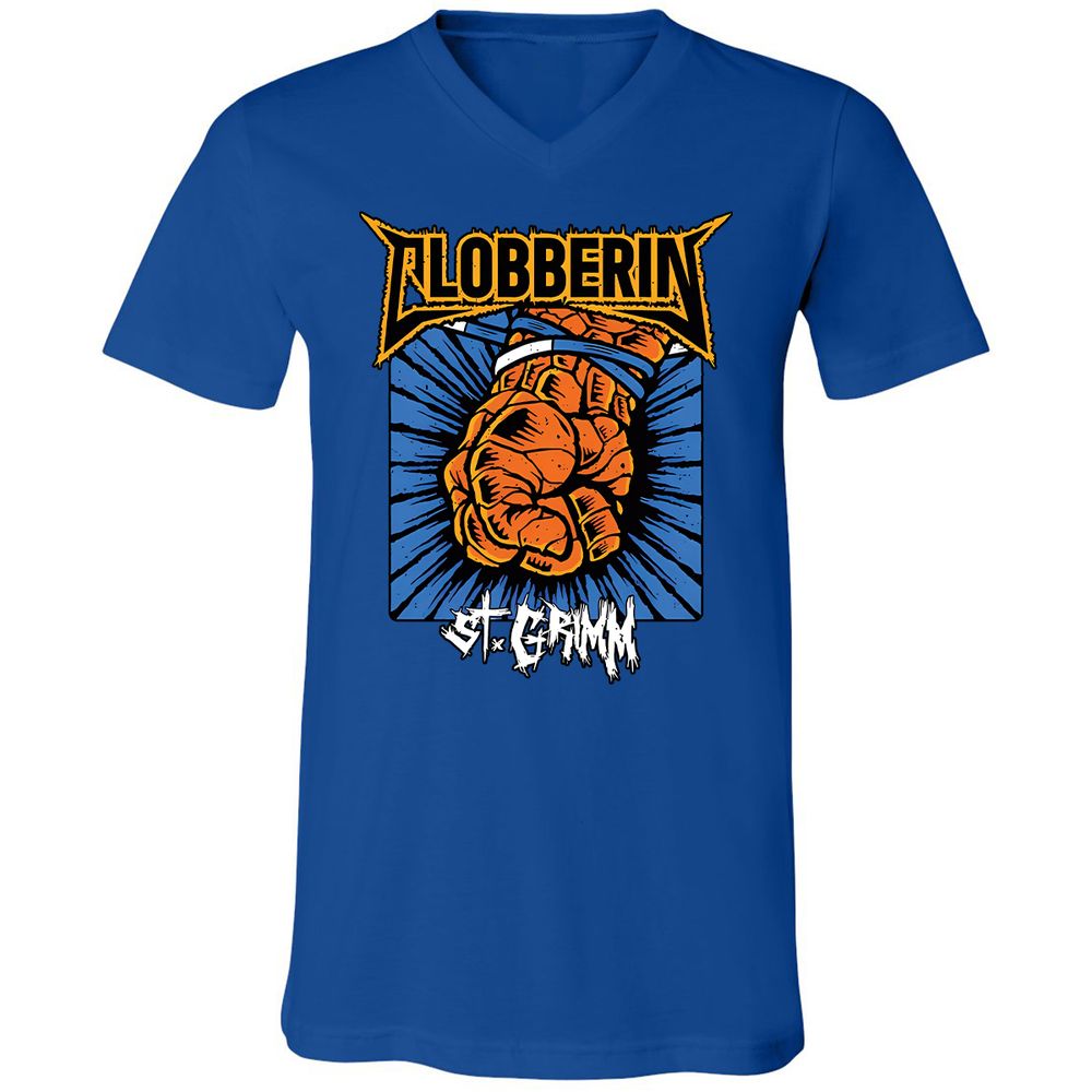 Unisex V-Neck T-Shirt - 31B6DKMJ - True Royal - 4