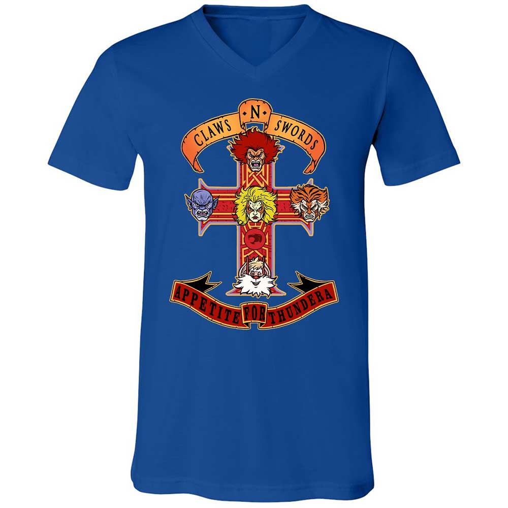 Unisex V-Neck T-Shirt - N34D6KRC - True Royal - 4