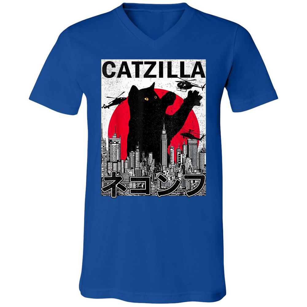 Unisex V-Neck T-Shirt - Q99Q2HJ6 - True Royal - 4