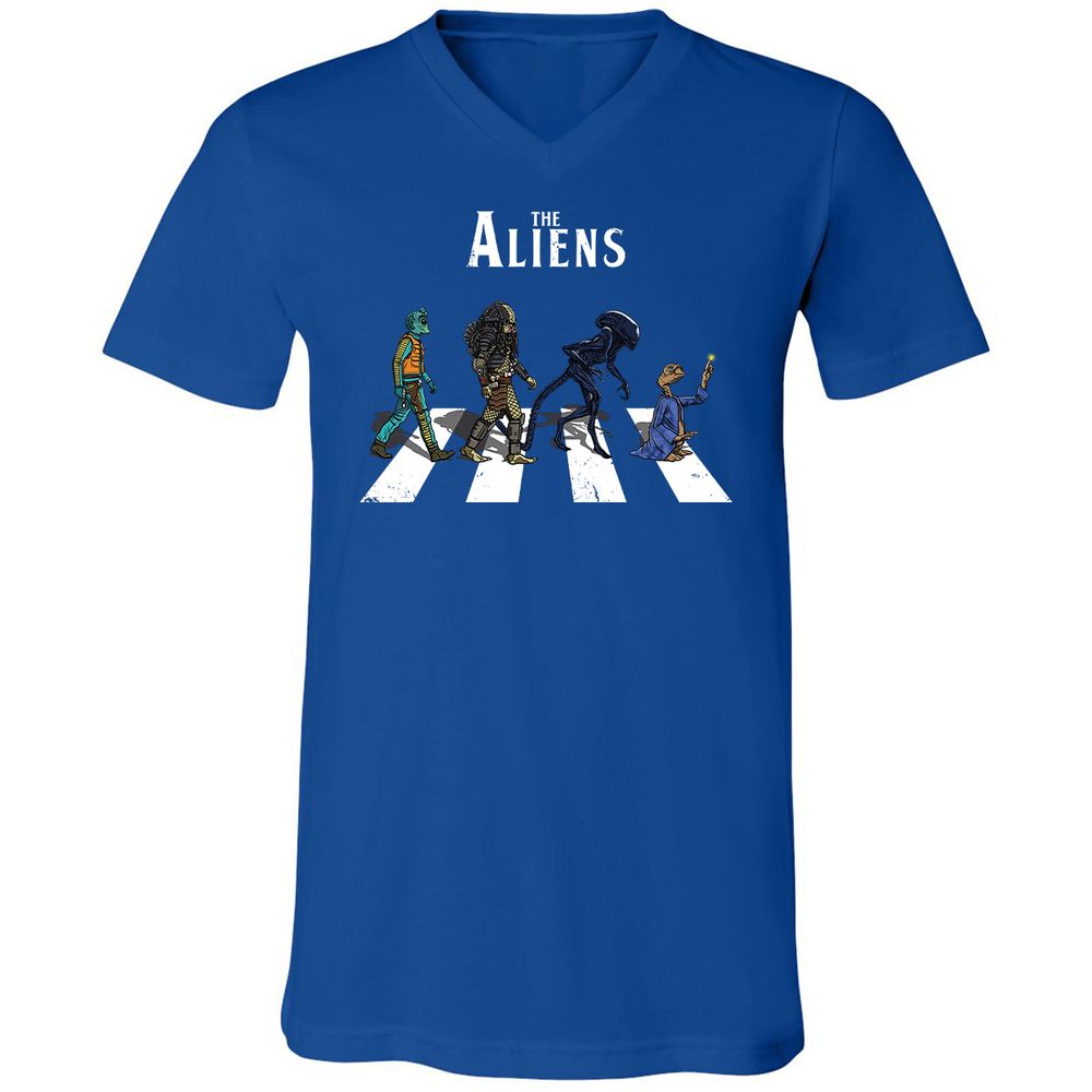 Unisex V-Neck T-Shirt - A22VMUFS - True Royal - 4