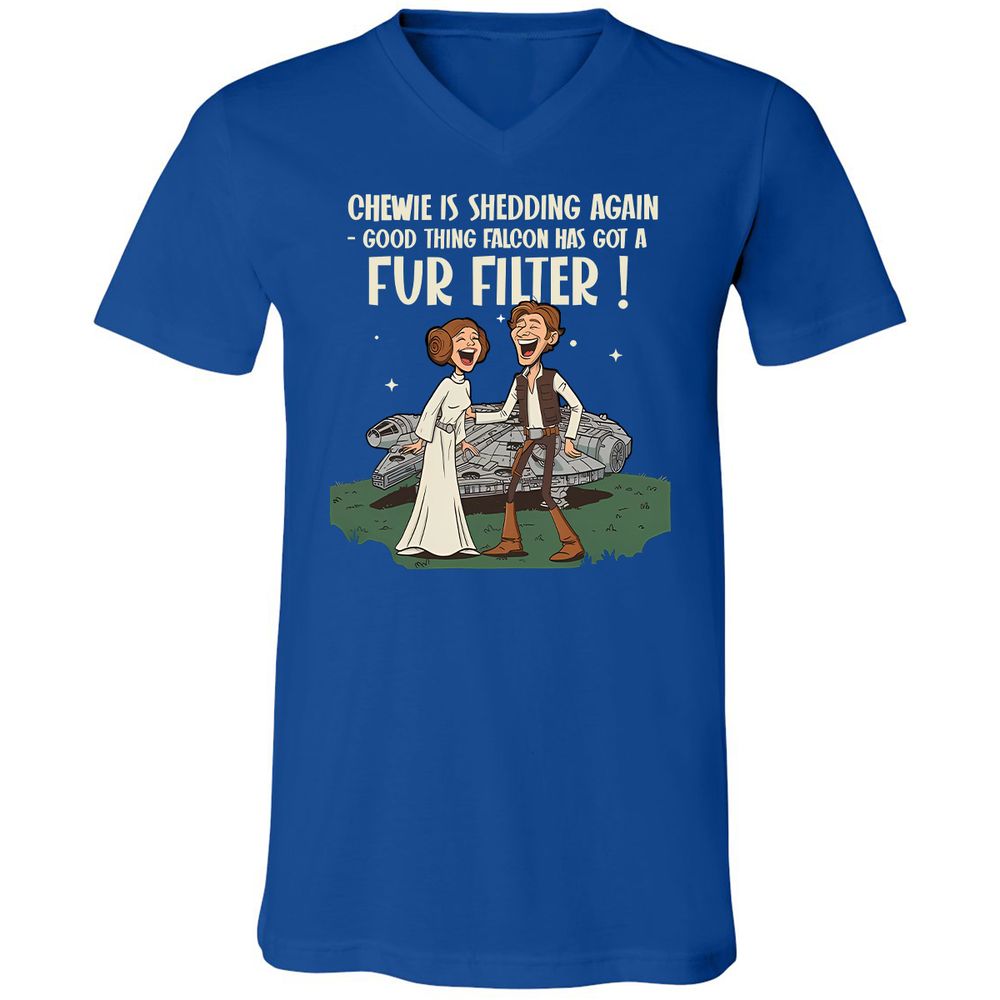 Unisex V-Neck T-Shirt - K36L2C8H - True Royal - 4