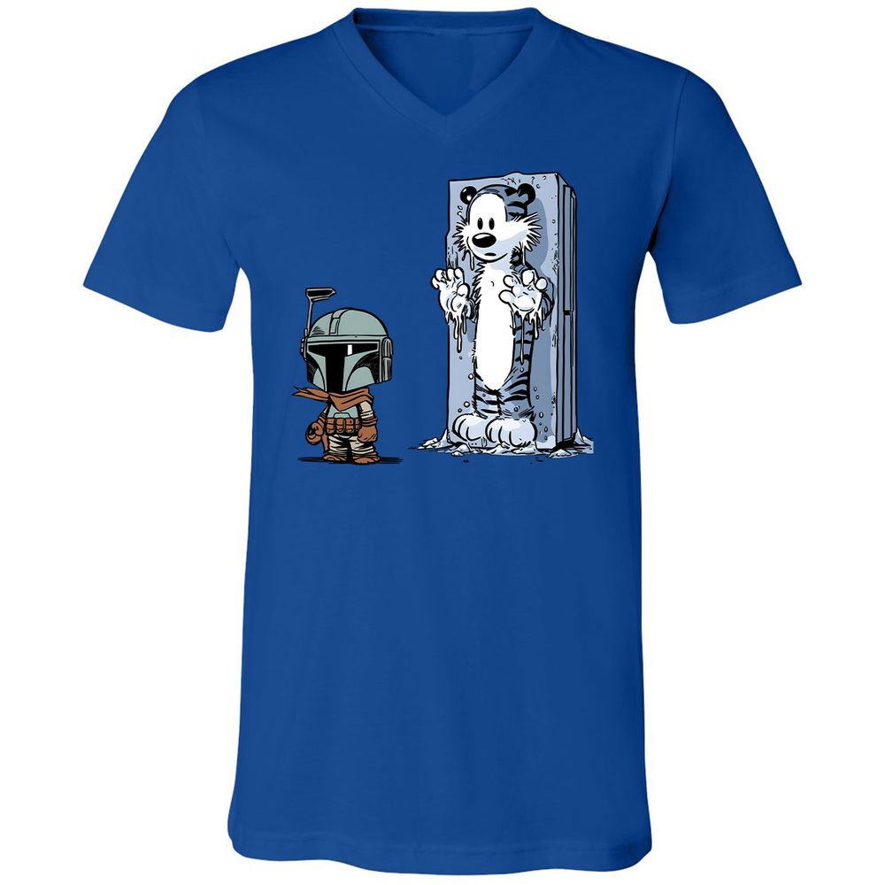 Unisex V-Neck T-Shirt - JN7RCT4G - True Royal - 4