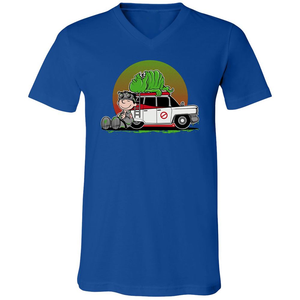 Unisex V-Neck T-Shirt - YYHXLGMF - True Royal - 4