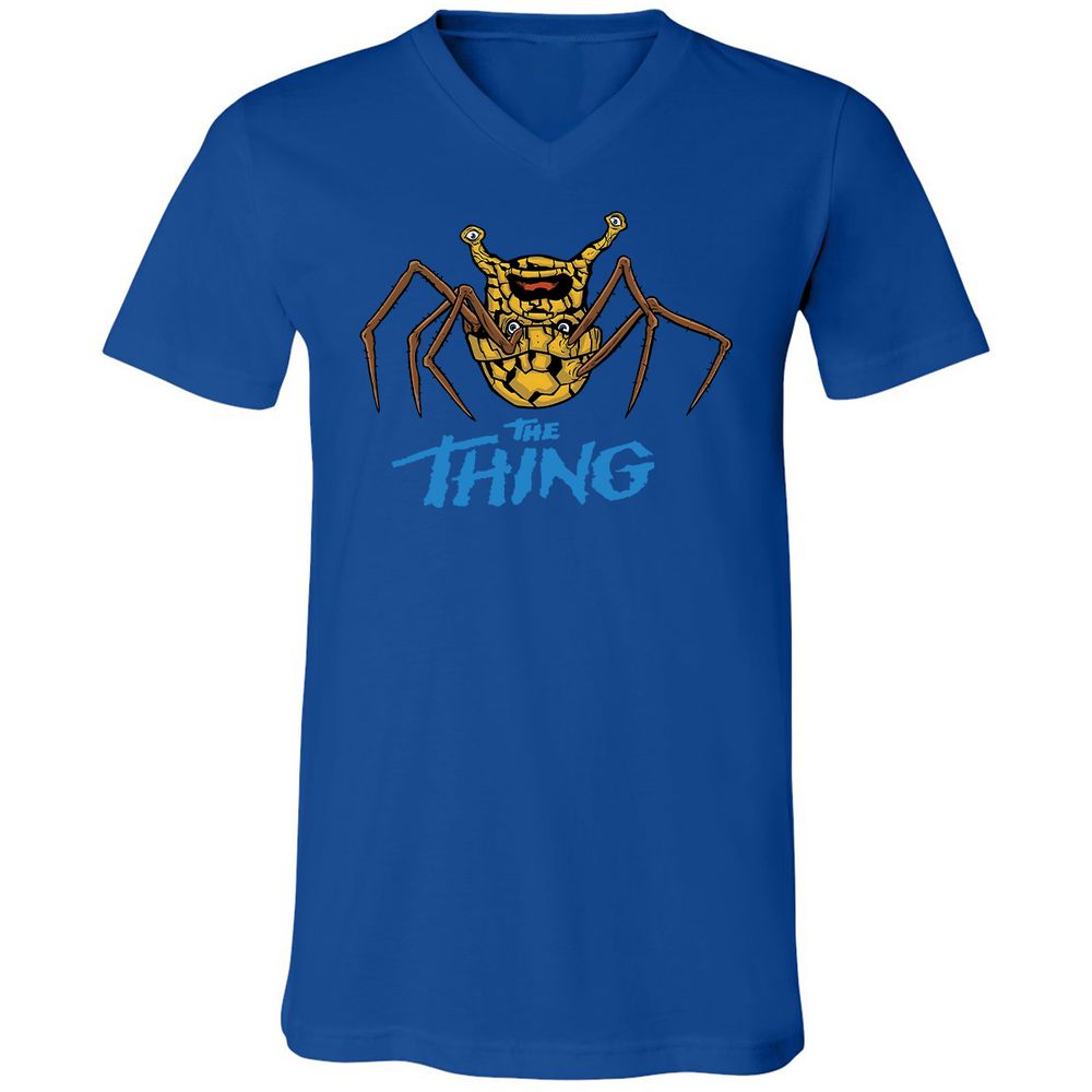 Unisex V-Neck T-Shirt - SXC7MQ79 - True Royal - 4