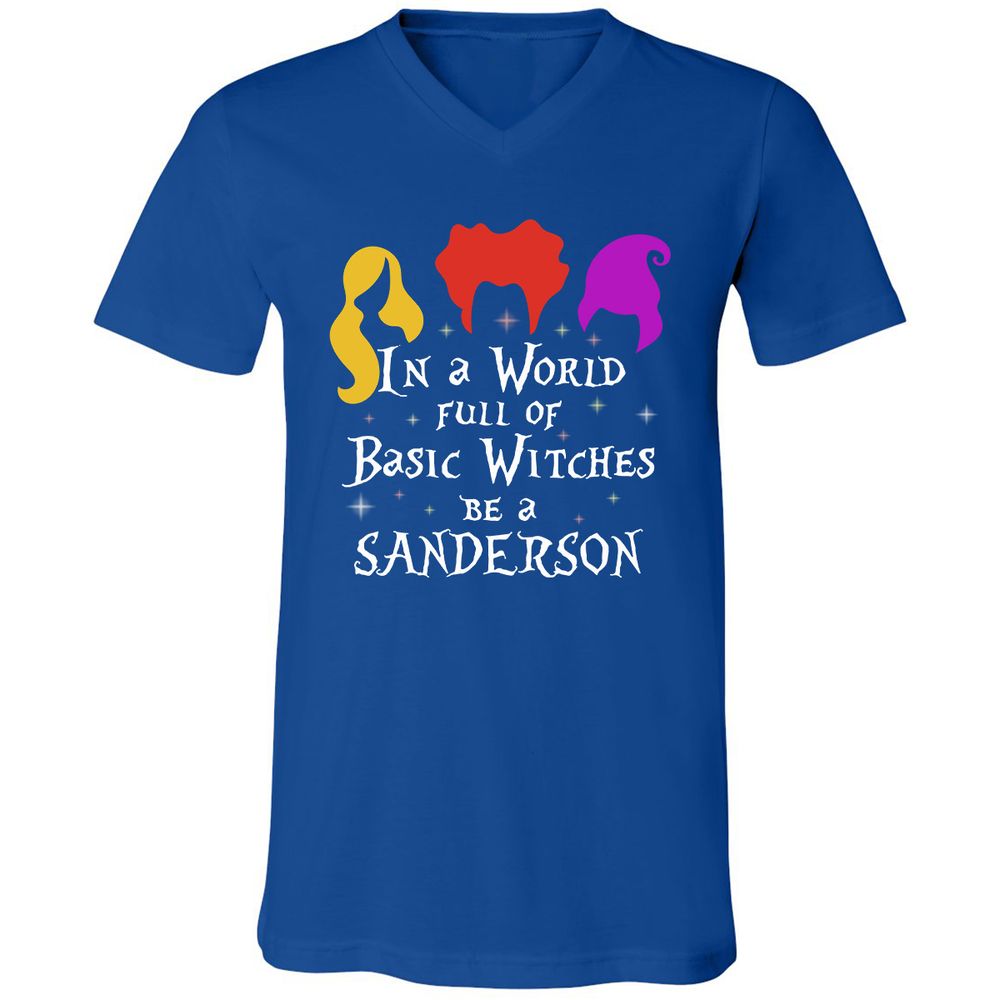 Unisex V-Neck T-Shirt - HUSEQHXB - True Royal - 4
