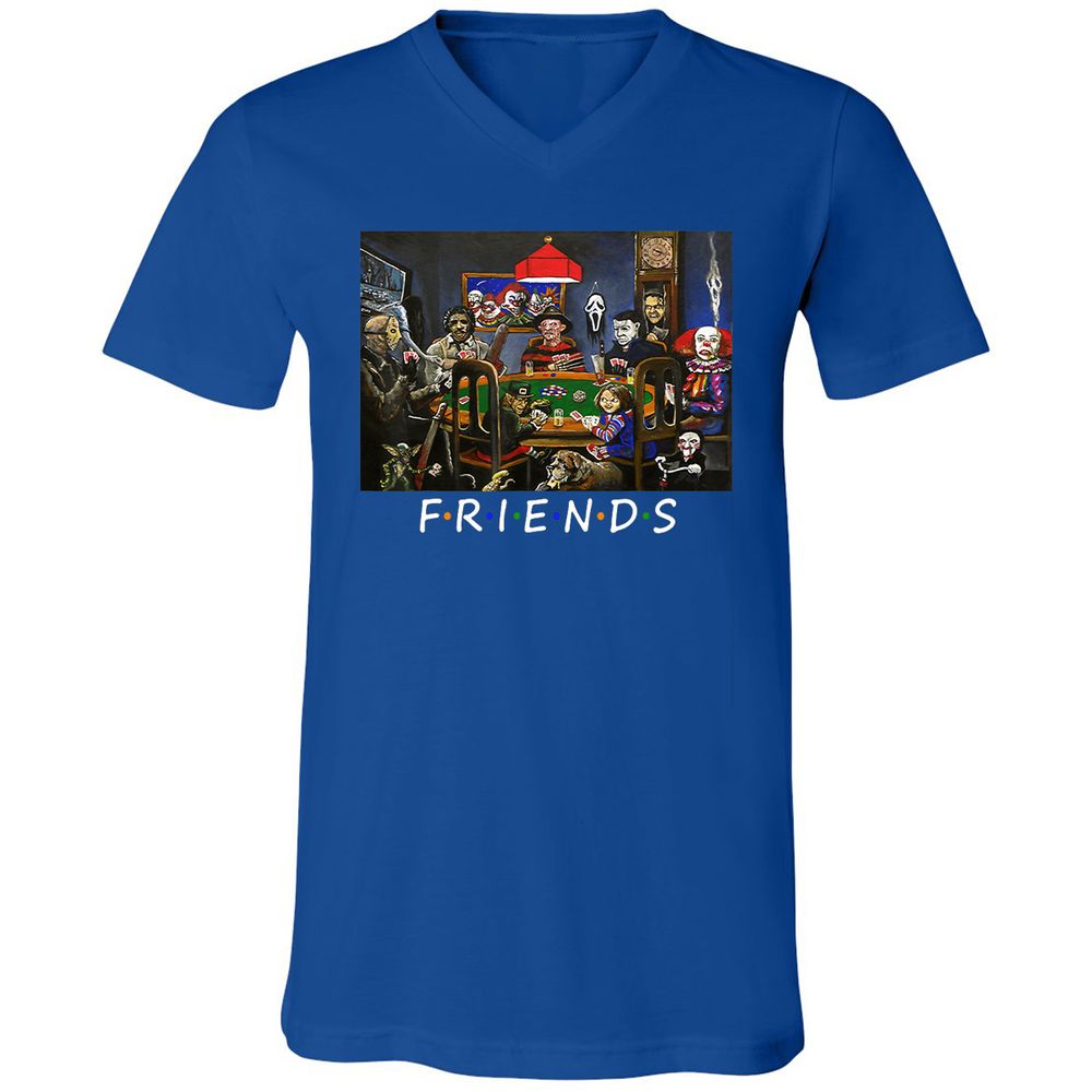 Unisex V-Neck T-Shirt - VBZREE1P - True Royal - 4