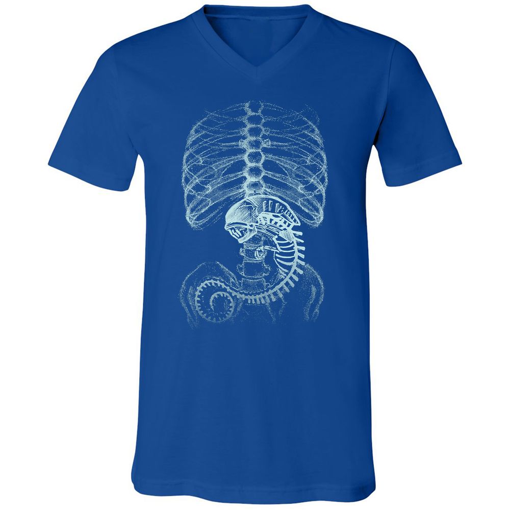 Unisex V-Neck T-Shirt - AXNNW9YT - True Royal - 4