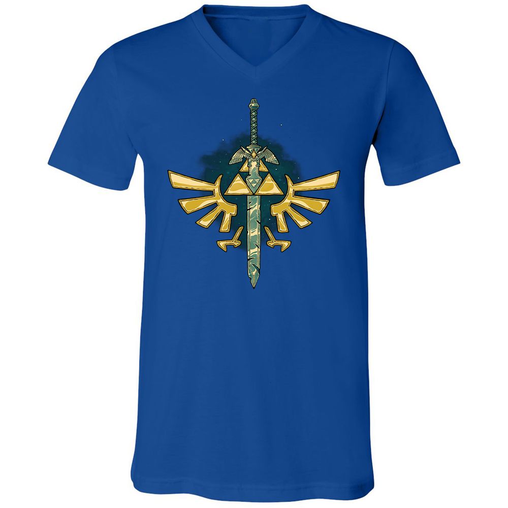 Unisex V-Neck T-Shirt - JHB2CGC4 - True Royal - 4