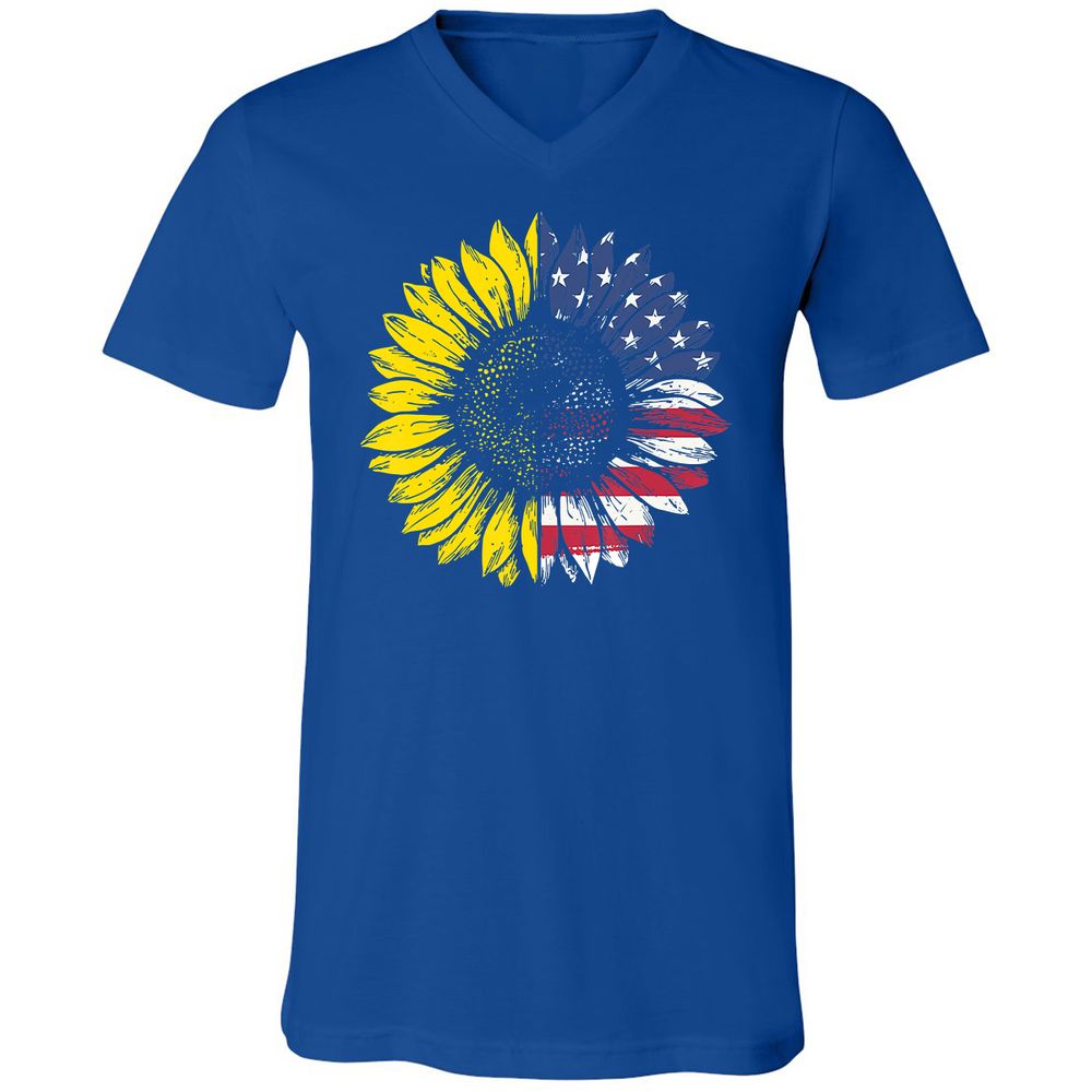 Unisex V-Neck T-Shirt - 9TPUB6SA - True Royal - 4