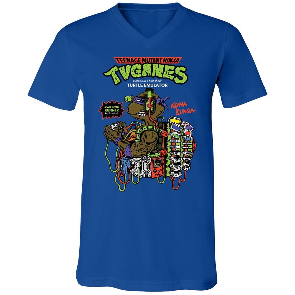 Unisex V-Neck T-Shirt - ADB2KW14 - True Royal - 4