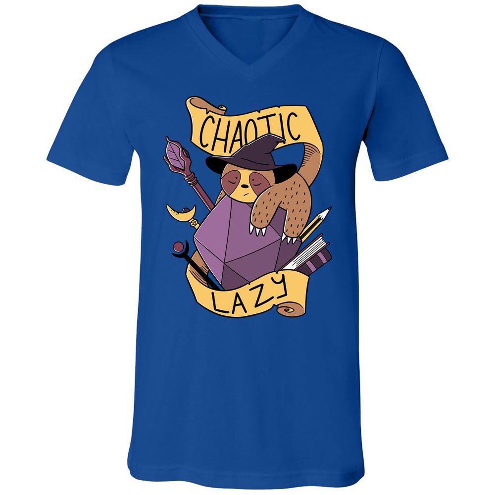 Unisex V-Neck T-Shirt - GK2YEMJK - True Royal - 4