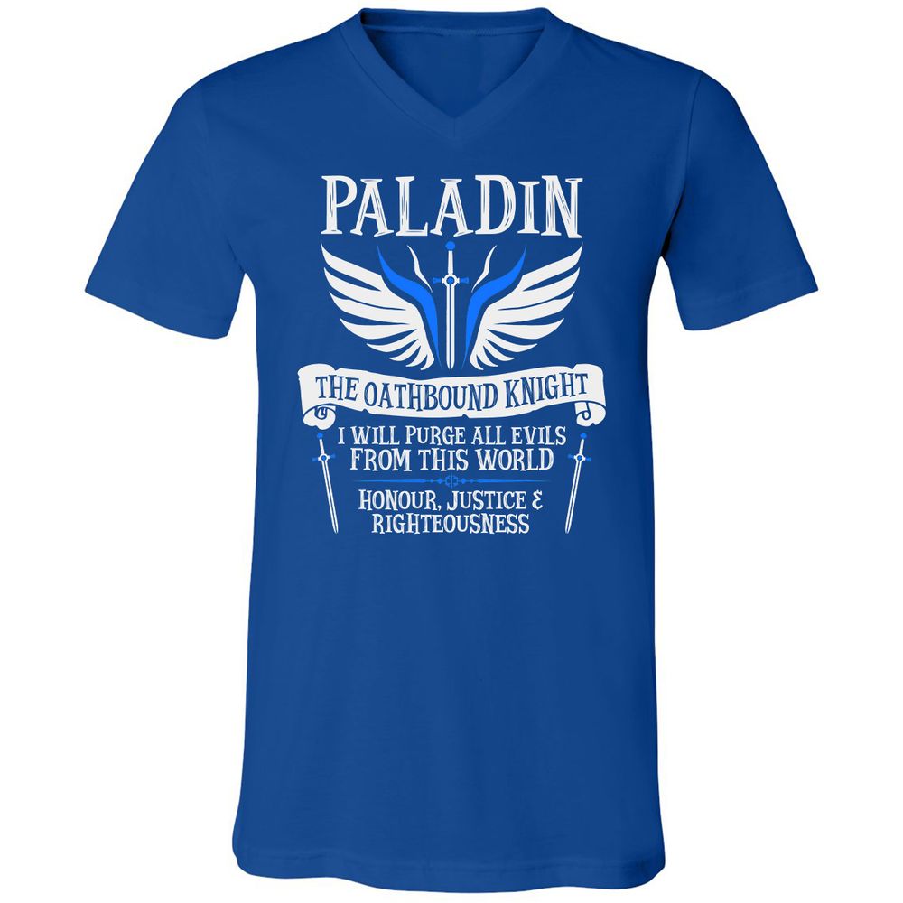 Unisex V-Neck T-Shirt - BW4RZHAN - True Royal - 4