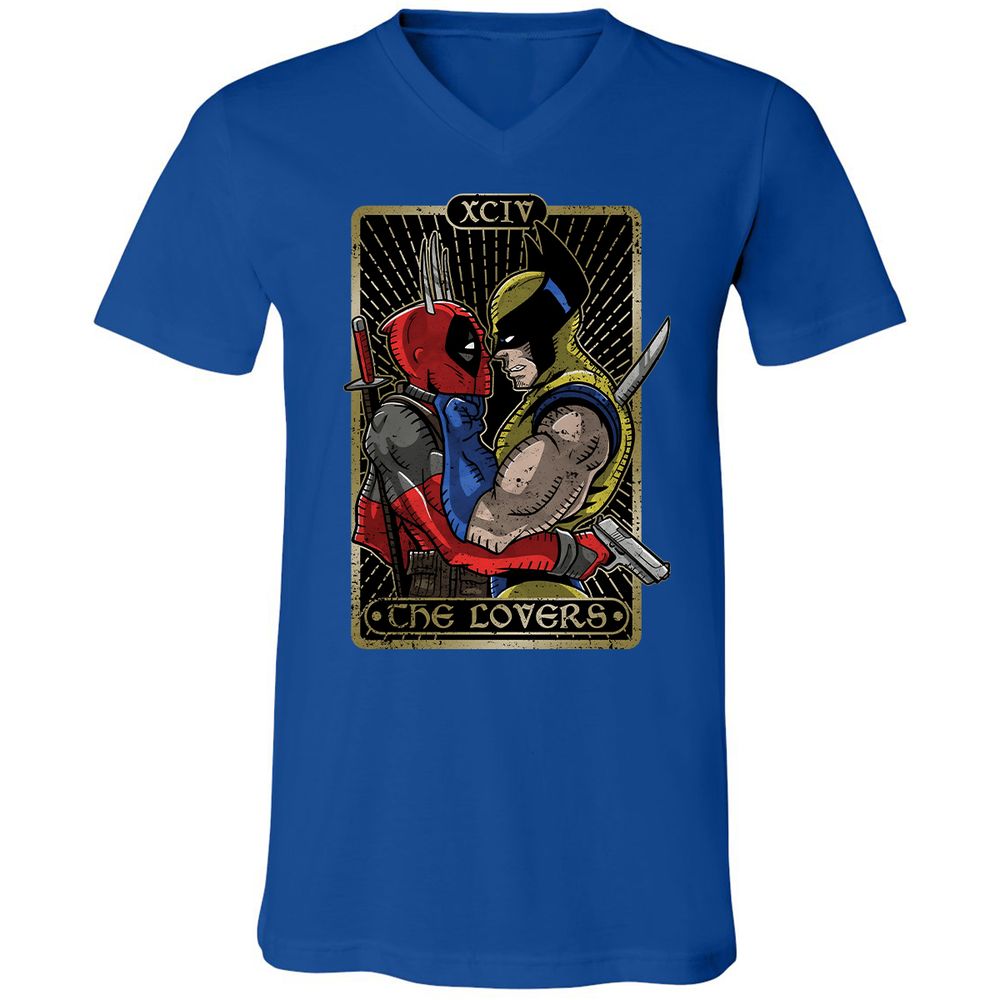 Unisex V-Neck T-Shirt - 7Q3JFNUZ - True Royal - 4