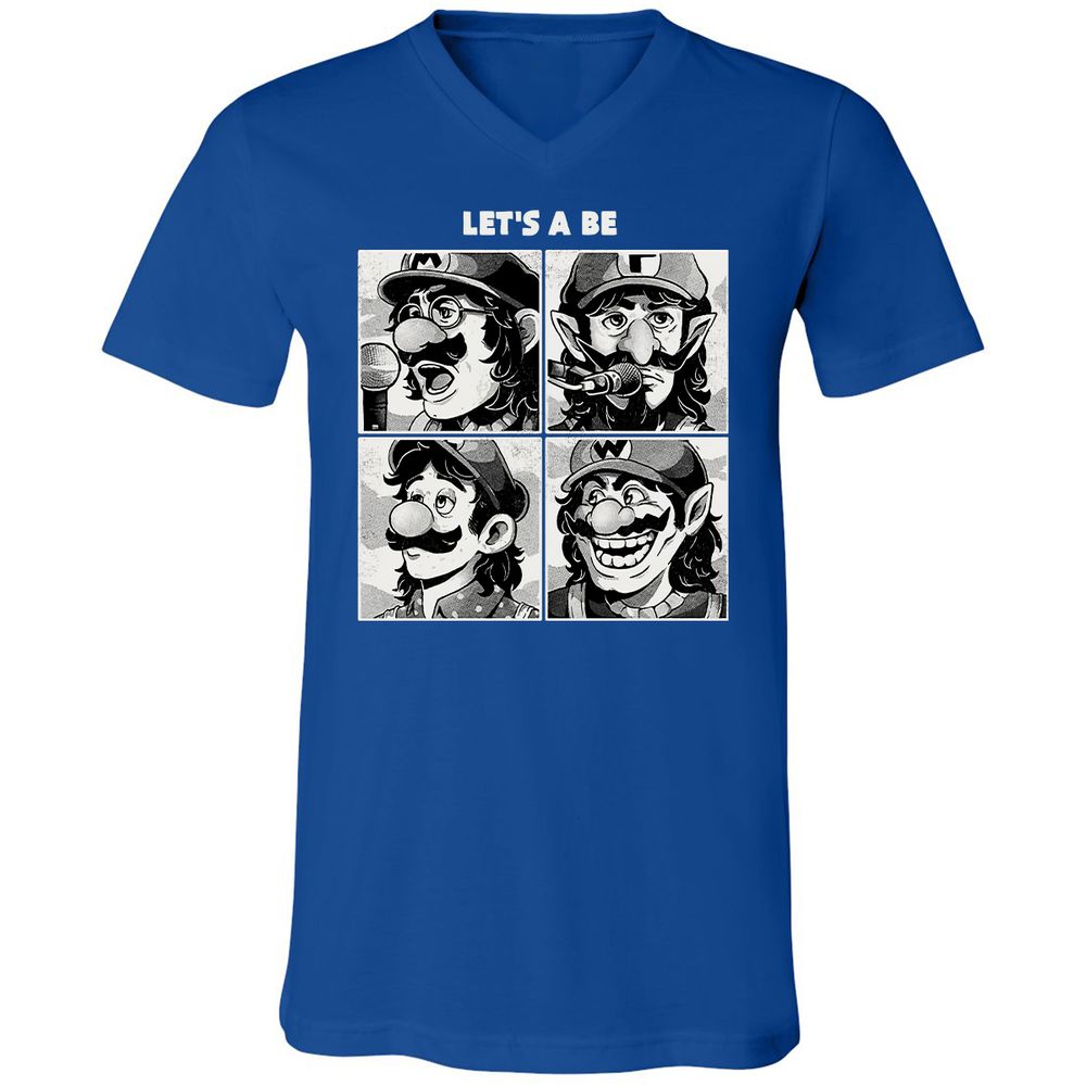 Unisex V-Neck T-Shirt - WH5C9F5V - True Royal - 4