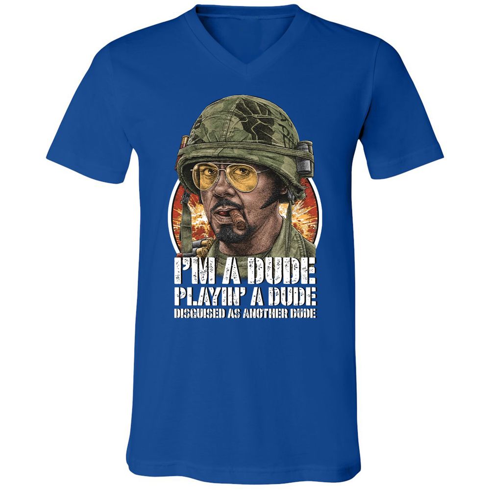 Unisex V-Neck T-Shirt - 8GGWFSLJ - True Royal - 4