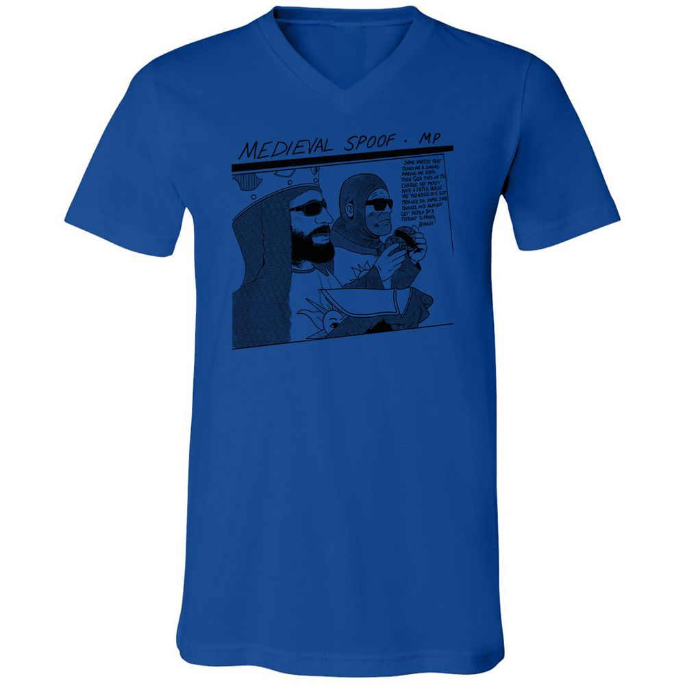 Unisex V-Neck T-Shirt - AYAUULTF - True Royal - 4