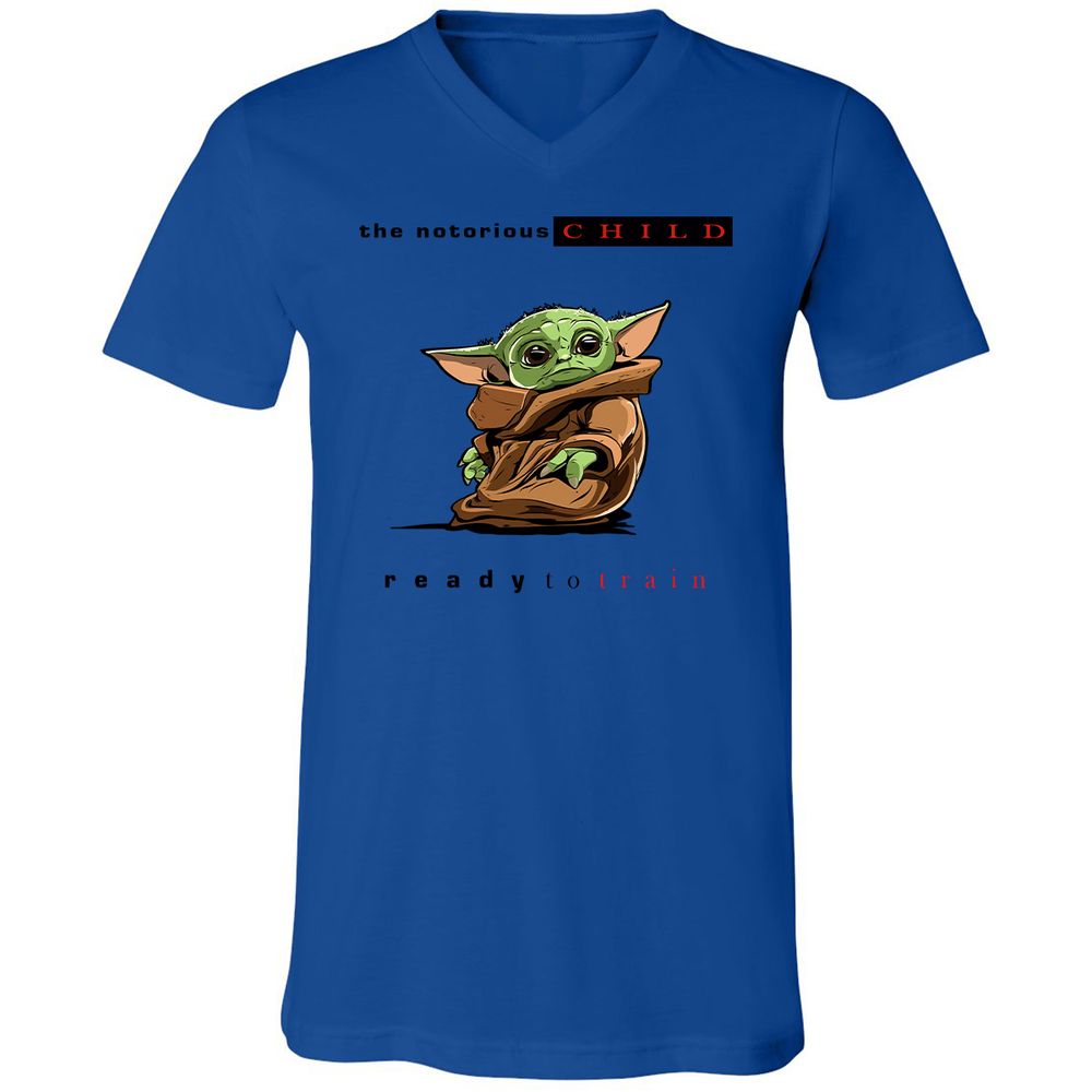 Unisex V-Neck T-Shirt - KDZYNARP - True Royal - 4