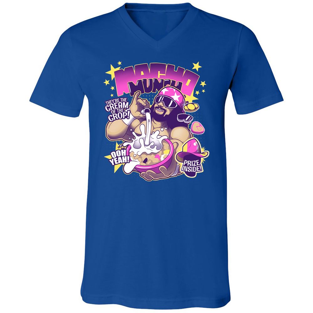 Unisex V-Neck T-Shirt - QRV9Y862 - True Royal - 4