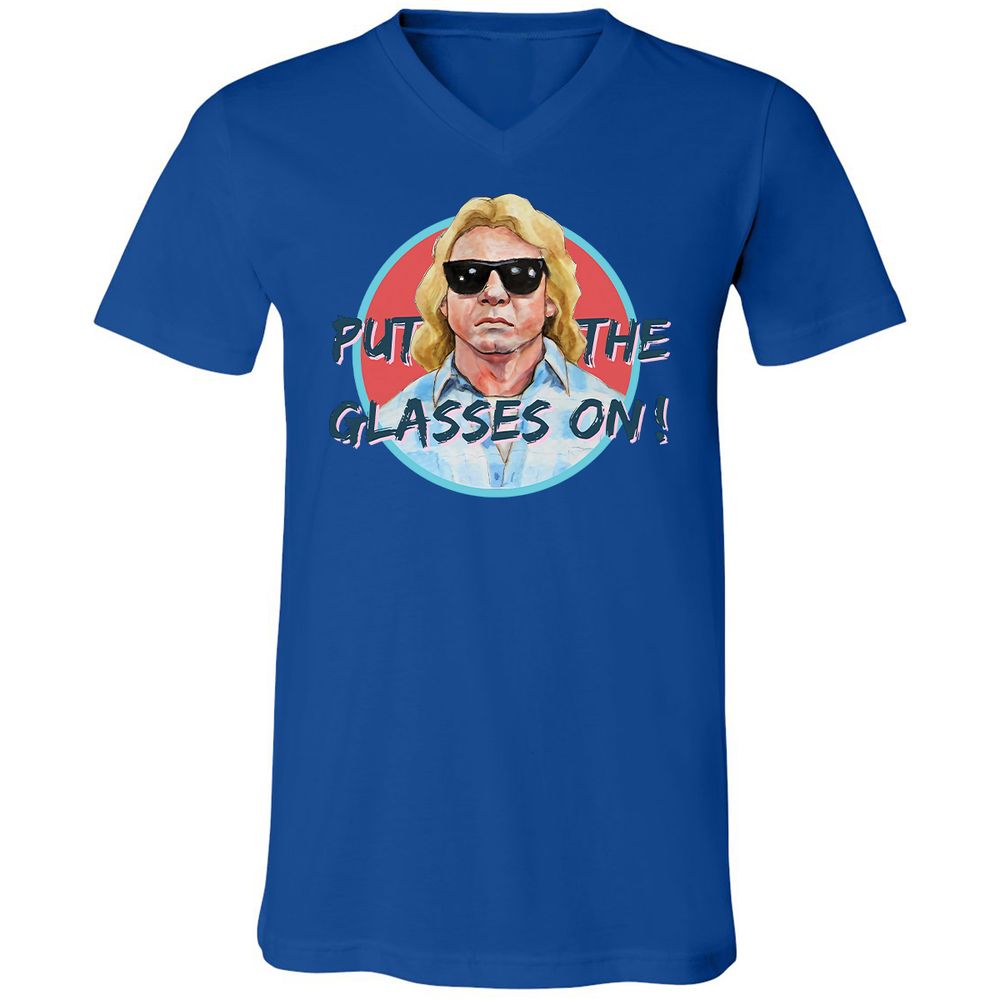 Unisex V-Neck T-Shirt - KWAY1NN6 - True Royal - 4