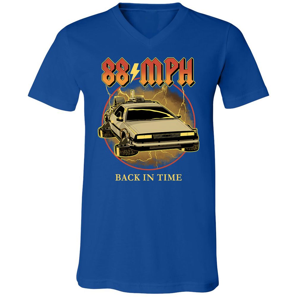 Unisex V-Neck T-Shirt - VE3FR5UV - True Royal - 4