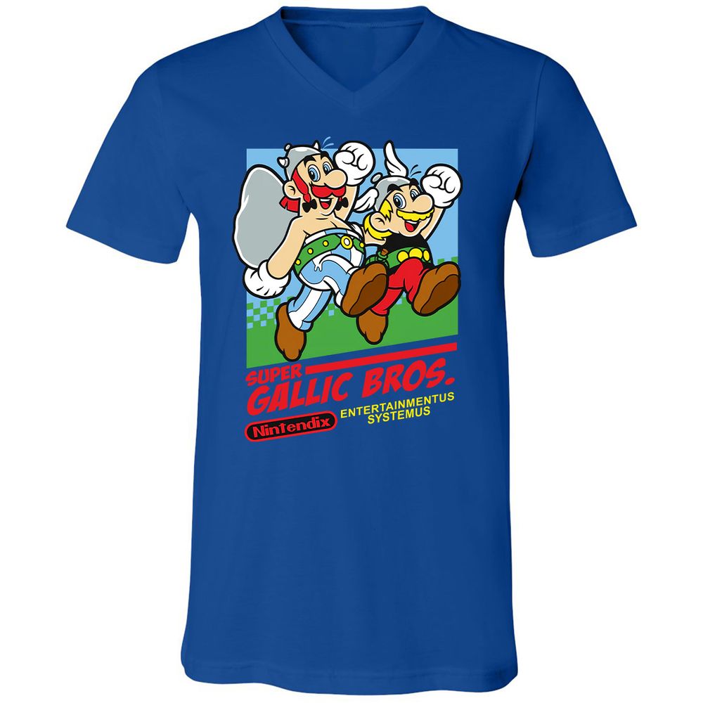 Unisex V-Neck T-Shirt - C4M589FP - True Royal - 4