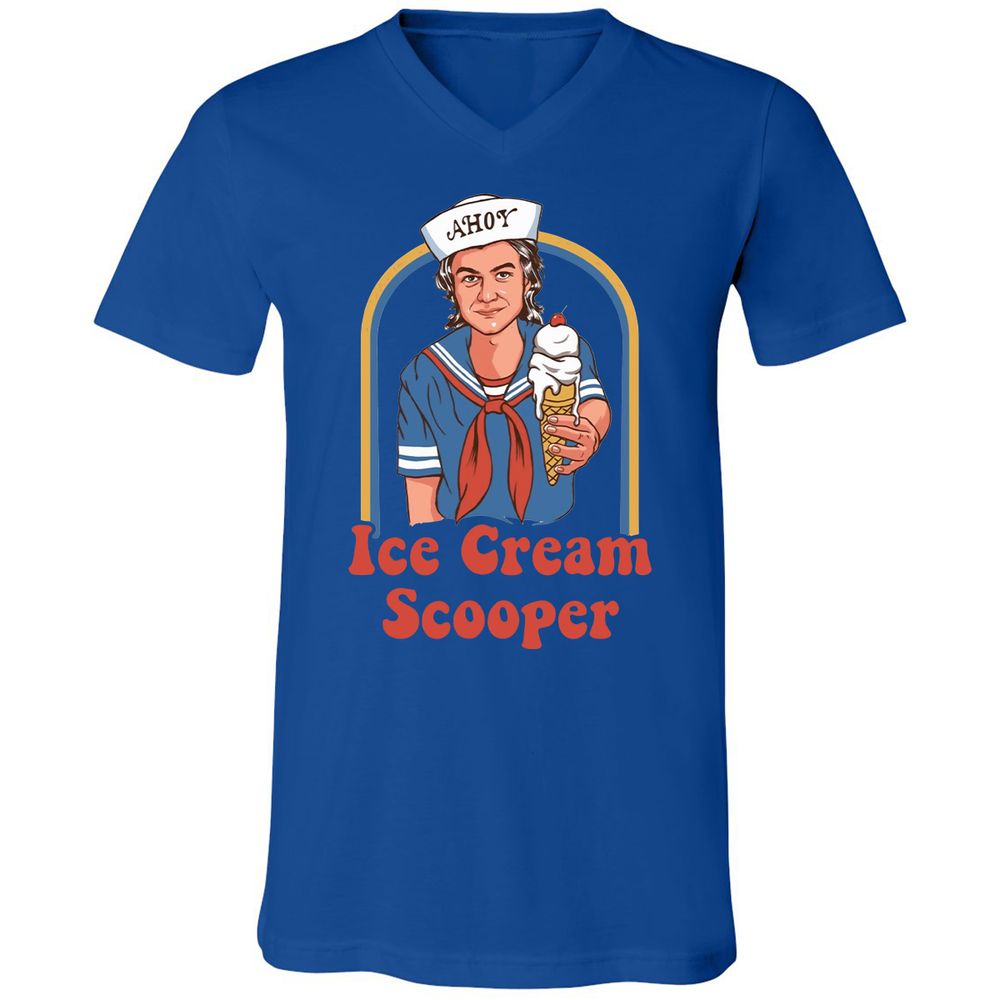 Unisex V-Neck T-Shirt - 7W7LL9UV - True Royal - 4