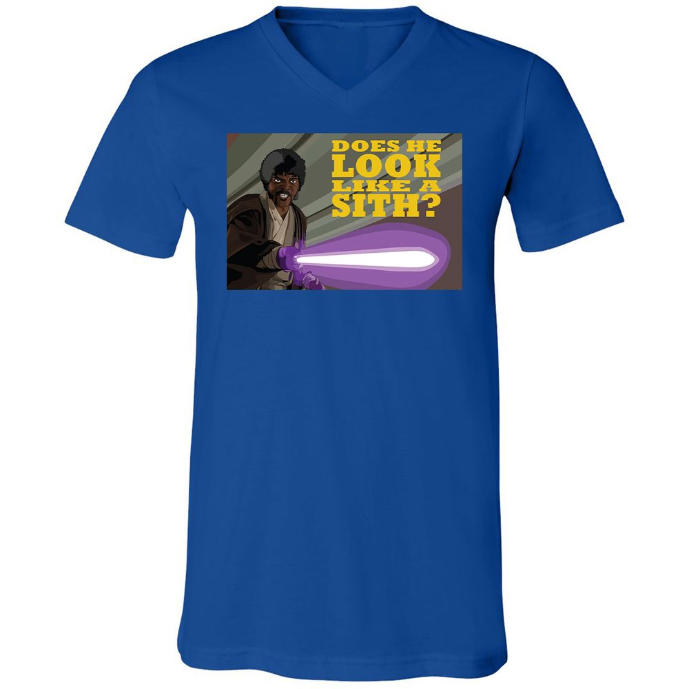 Unisex V-Neck T-Shirt - CEU62ZUE - True Royal - 4