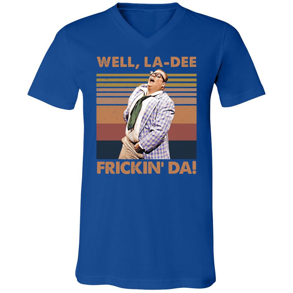 Unisex V-Neck T-Shirt - 7AF4PCDE - True Royal - 4