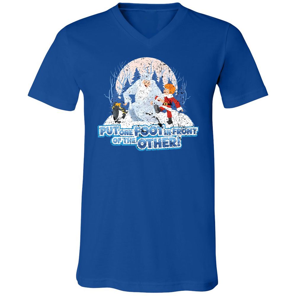 Unisex V-Neck T-Shirt - ZPJZFKX9 - True Royal - 4
