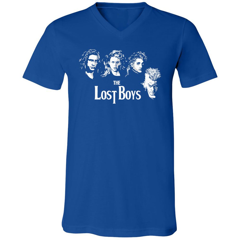 Unisex V-Neck T-Shirt - LMQCAUZQ - True Royal - 4