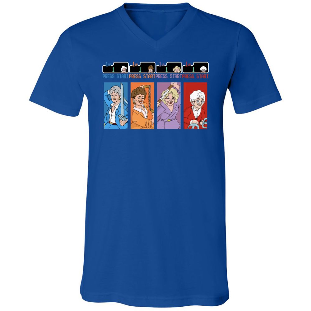 Unisex V-Neck T-Shirt - 23FDQA77 - True Royal - 4