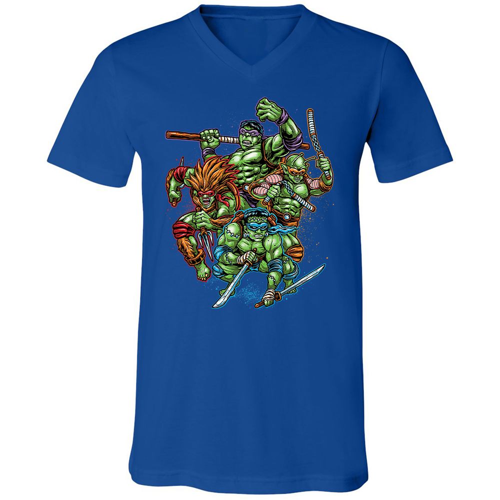 Unisex V-Neck T-Shirt - 89PUVF6B - True Royal - 4