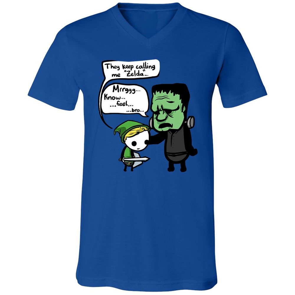 Unisex V-Neck T-Shirt - 6GPRYMHJ - True Royal - 4