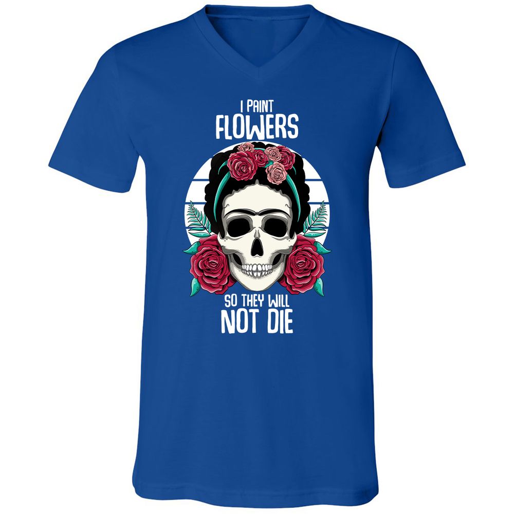 Unisex V-Neck T-Shirt - JXFCFX79 - True Royal - 4