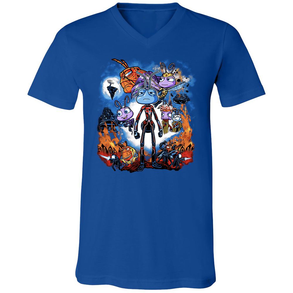 Unisex V-Neck T-Shirt - 5S83YZV3 - True Royal - 4