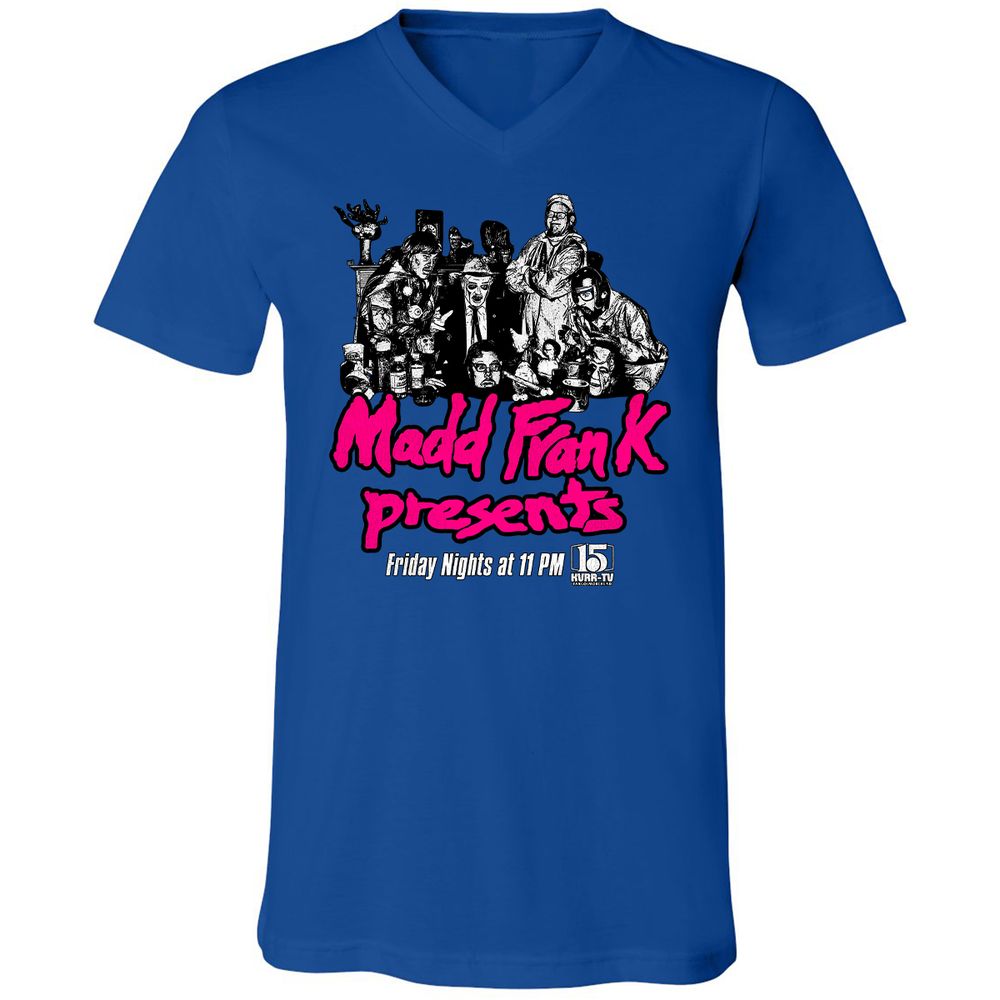 Unisex V-Neck T-Shirt - KQ1QJ6K8 - True Royal - 4