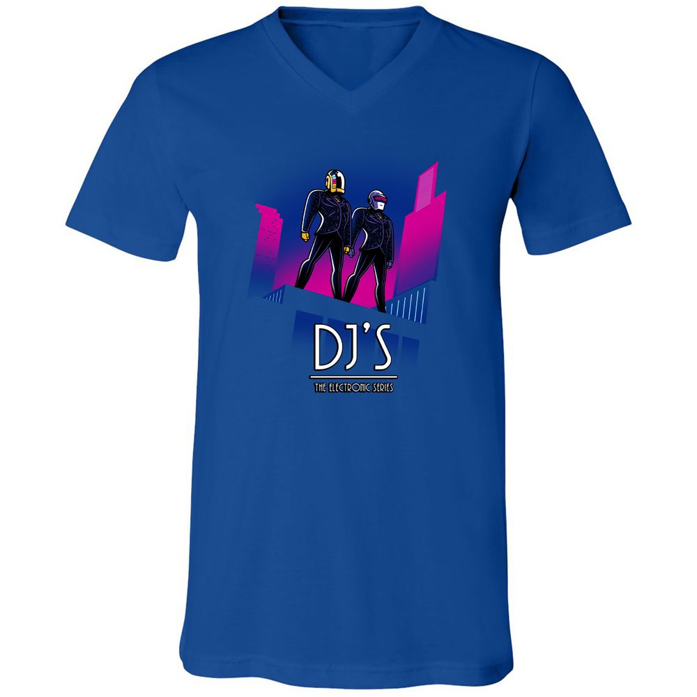 Unisex V-Neck T-Shirt - 4XWQ2HG3 - True Royal - 4