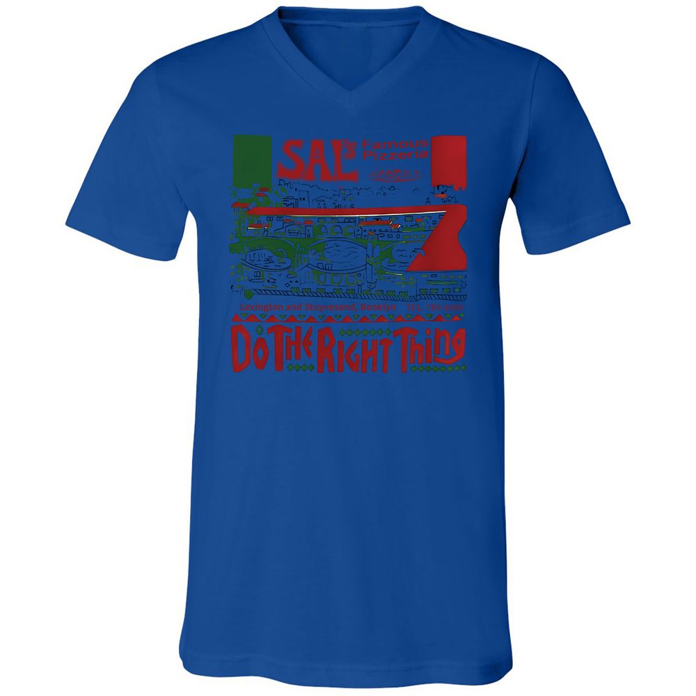 Unisex V-Neck T-Shirt - L24HGJHQ - True Royal - 4
